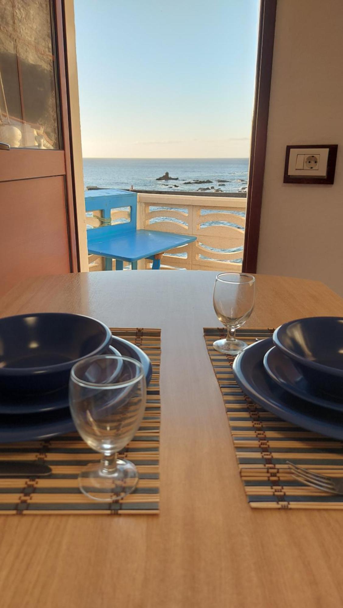 Ferienwohnung Vv Puesta De Sol Frente Al Mar Con Balcon Y Aire Acondicionado Alojera Exterior foto